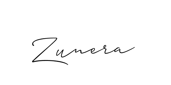 Make a beautiful signature design for name Zunera. Use this online signature maker to create a handwritten signature for free. Zunera signature style 2 images and pictures png