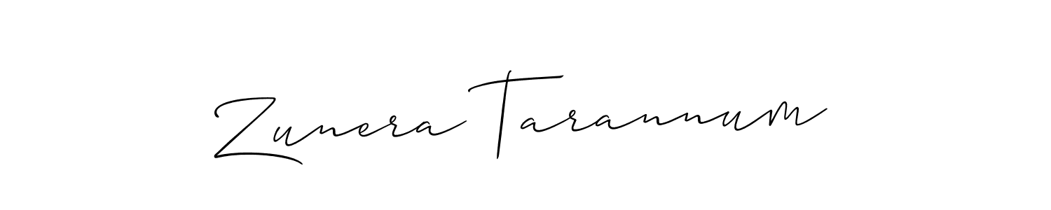 You should practise on your own different ways (Allison_Script) to write your name (Zunera Tarannum) in signature. don't let someone else do it for you. Zunera Tarannum signature style 2 images and pictures png