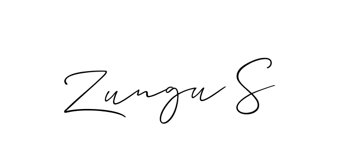 Also we have Zungu S name is the best signature style. Create professional handwritten signature collection using Allison_Script autograph style. Zungu S signature style 2 images and pictures png
