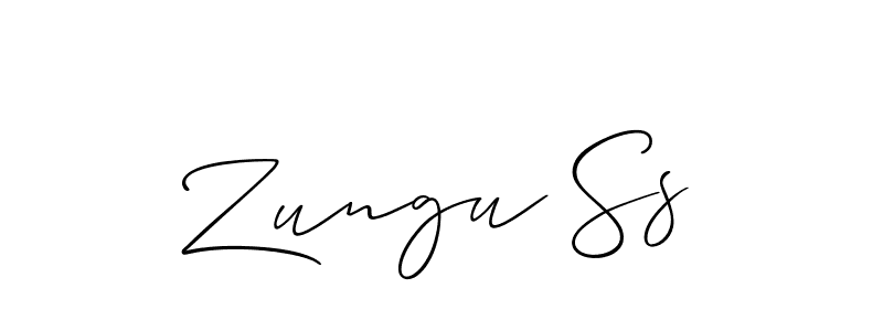 if you are searching for the best signature style for your name Zungu Ss. so please give up your signature search. here we have designed multiple signature styles  using Allison_Script. Zungu Ss signature style 2 images and pictures png