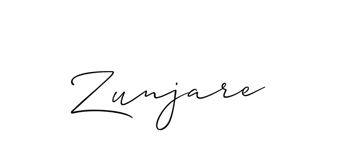 Also You can easily find your signature by using the search form. We will create Zunjare name handwritten signature images for you free of cost using Allison_Script sign style. Zunjare signature style 2 images and pictures png