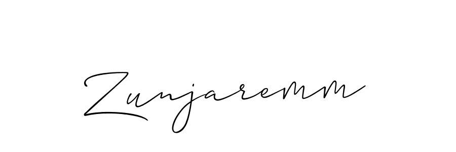 if you are searching for the best signature style for your name Zunjaremm. so please give up your signature search. here we have designed multiple signature styles  using Allison_Script. Zunjaremm signature style 2 images and pictures png