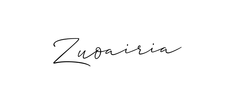 Allison_Script is a professional signature style that is perfect for those who want to add a touch of class to their signature. It is also a great choice for those who want to make their signature more unique. Get Zuoairia name to fancy signature for free. Zuoairia signature style 2 images and pictures png