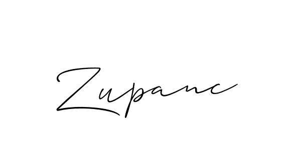 Use a signature maker to create a handwritten signature online. With this signature software, you can design (Allison_Script) your own signature for name Zupanc. Zupanc signature style 2 images and pictures png