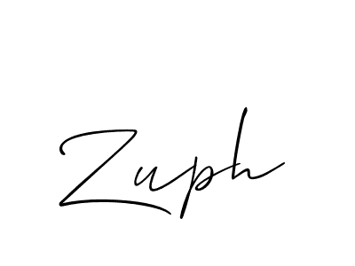 The best way (Allison_Script) to make a short signature is to pick only two or three words in your name. The name Zuph include a total of six letters. For converting this name. Zuph signature style 2 images and pictures png