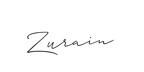 The best way (Allison_Script) to make a short signature is to pick only two or three words in your name. The name Zurain include a total of six letters. For converting this name. Zurain signature style 2 images and pictures png
