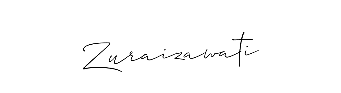 Use a signature maker to create a handwritten signature online. With this signature software, you can design (Allison_Script) your own signature for name Zuraizawati. Zuraizawati signature style 2 images and pictures png