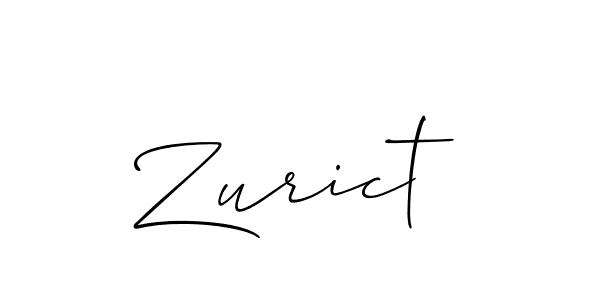 Make a beautiful signature design for name Zurict. With this signature (Allison_Script) style, you can create a handwritten signature for free. Zurict signature style 2 images and pictures png