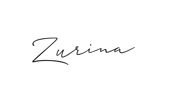 Allison_Script is a professional signature style that is perfect for those who want to add a touch of class to their signature. It is also a great choice for those who want to make their signature more unique. Get Zurina name to fancy signature for free. Zurina signature style 2 images and pictures png