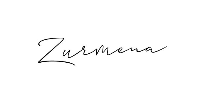 How to make Zurmena signature? Allison_Script is a professional autograph style. Create handwritten signature for Zurmena name. Zurmena signature style 2 images and pictures png