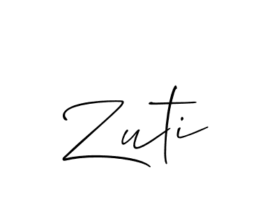 The best way (Allison_Script) to make a short signature is to pick only two or three words in your name. The name Zuti include a total of six letters. For converting this name. Zuti signature style 2 images and pictures png