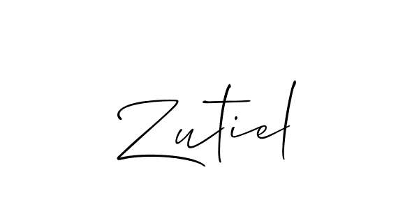 if you are searching for the best signature style for your name Zutiel. so please give up your signature search. here we have designed multiple signature styles  using Allison_Script. Zutiel signature style 2 images and pictures png