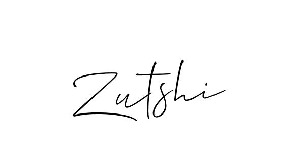 Use a signature maker to create a handwritten signature online. With this signature software, you can design (Allison_Script) your own signature for name Zutshi. Zutshi signature style 2 images and pictures png