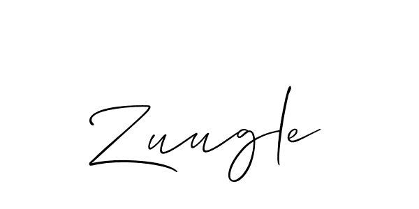 Make a beautiful signature design for name Zuugle. With this signature (Allison_Script) style, you can create a handwritten signature for free. Zuugle signature style 2 images and pictures png