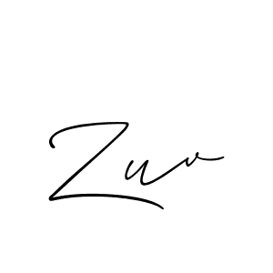 Allison_Script is a professional signature style that is perfect for those who want to add a touch of class to their signature. It is also a great choice for those who want to make their signature more unique. Get Zuv name to fancy signature for free. Zuv signature style 2 images and pictures png