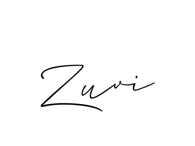 How to make Zuvi name signature. Use Allison_Script style for creating short signs online. This is the latest handwritten sign. Zuvi signature style 2 images and pictures png