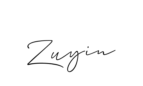 Best and Professional Signature Style for Zuyin. Allison_Script Best Signature Style Collection. Zuyin signature style 2 images and pictures png