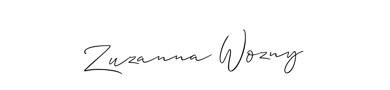 Make a short Zuzanna Wozny signature style. Manage your documents anywhere anytime using Allison_Script. Create and add eSignatures, submit forms, share and send files easily. Zuzanna Wozny signature style 2 images and pictures png