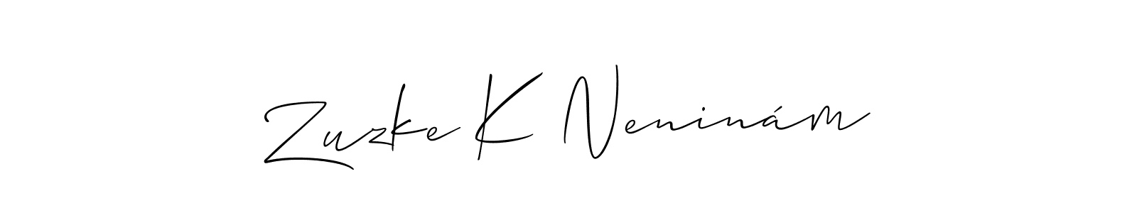 if you are searching for the best signature style for your name Zuzke K Neninám. so please give up your signature search. here we have designed multiple signature styles  using Allison_Script. Zuzke K Neninám signature style 2 images and pictures png