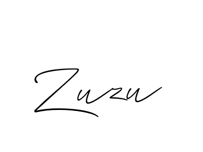 How to Draw Zuzu signature style? Allison_Script is a latest design signature styles for name Zuzu. Zuzu signature style 2 images and pictures png