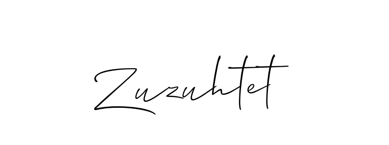 You should practise on your own different ways (Allison_Script) to write your name (Zuzuhtet) in signature. don't let someone else do it for you. Zuzuhtet signature style 2 images and pictures png