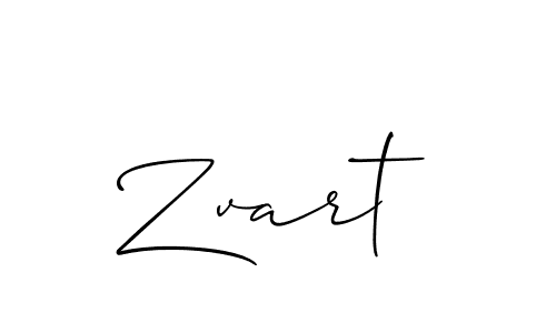 How to make Zvart name signature. Use Allison_Script style for creating short signs online. This is the latest handwritten sign. Zvart signature style 2 images and pictures png