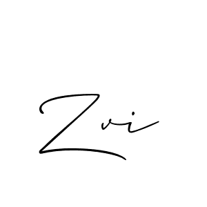 Make a beautiful signature design for name Zvi. With this signature (Allison_Script) style, you can create a handwritten signature for free. Zvi signature style 2 images and pictures png