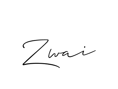 if you are searching for the best signature style for your name Zwai. so please give up your signature search. here we have designed multiple signature styles  using Allison_Script. Zwai signature style 2 images and pictures png