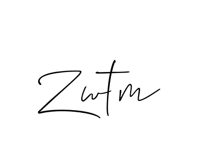 if you are searching for the best signature style for your name Zwtm. so please give up your signature search. here we have designed multiple signature styles  using Allison_Script. Zwtm signature style 2 images and pictures png