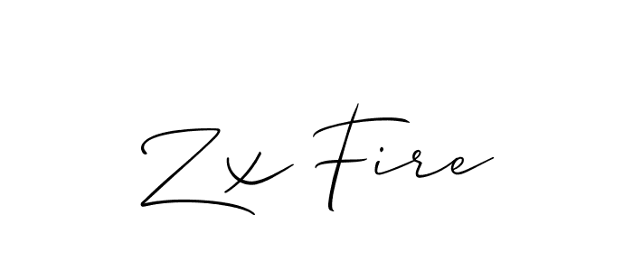 if you are searching for the best signature style for your name Zx Fire. so please give up your signature search. here we have designed multiple signature styles  using Allison_Script. Zx Fire signature style 2 images and pictures png