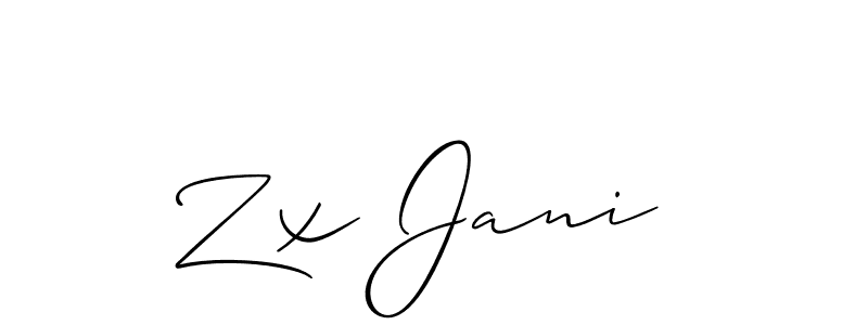 How to Draw Zx Jani  signature style? Allison_Script is a latest design signature styles for name Zx Jani . Zx Jani  signature style 2 images and pictures png