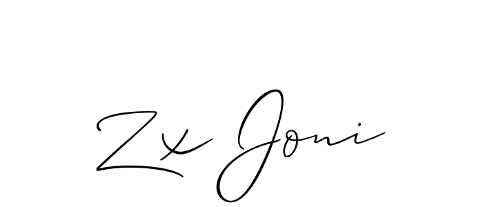 Once you've used our free online signature maker to create your best signature Allison_Script style, it's time to enjoy all of the benefits that Zx Joni name signing documents. Zx Joni signature style 2 images and pictures png