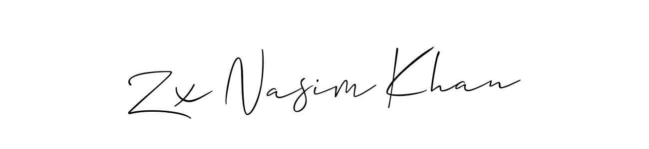 Here are the top 10 professional signature styles for the name Zx Nasim Khan. These are the best autograph styles you can use for your name. Zx Nasim Khan signature style 2 images and pictures png
