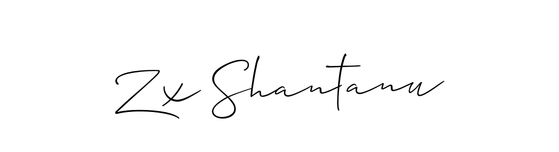 Create a beautiful signature design for name Zx Shantanu. With this signature (Allison_Script) fonts, you can make a handwritten signature for free. Zx Shantanu signature style 2 images and pictures png