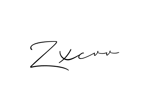 How to Draw Zxcvv signature style? Allison_Script is a latest design signature styles for name Zxcvv. Zxcvv signature style 2 images and pictures png