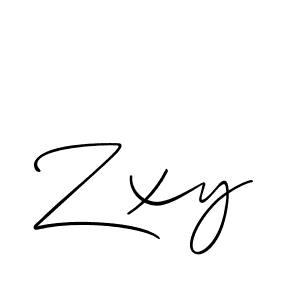 How to make Zxy signature? Allison_Script is a professional autograph style. Create handwritten signature for Zxy name. Zxy signature style 2 images and pictures png