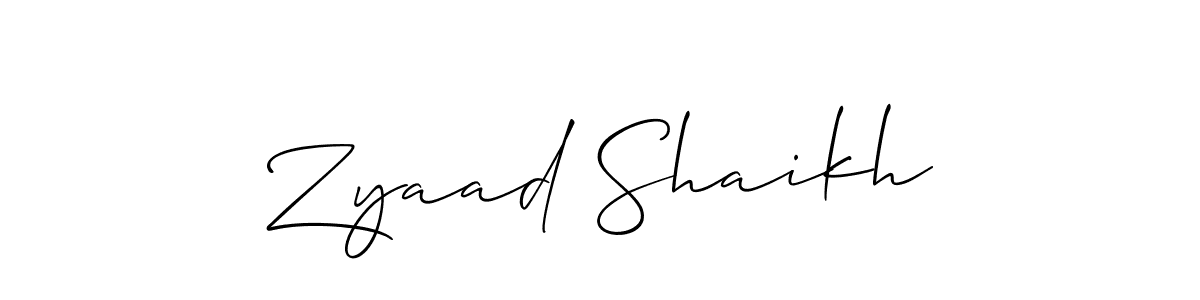 Make a beautiful signature design for name Zyaad Shaikh. Use this online signature maker to create a handwritten signature for free. Zyaad Shaikh signature style 2 images and pictures png