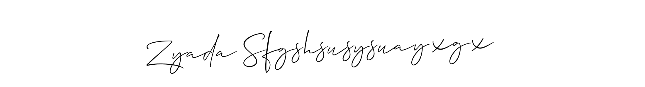 This is the best signature style for the Zyada Sfgshsusysuayxgx name. Also you like these signature font (Allison_Script). Mix name signature. Zyada Sfgshsusysuayxgx signature style 2 images and pictures png