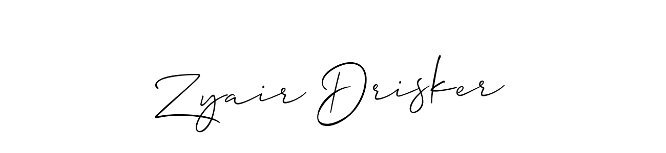 Also You can easily find your signature by using the search form. We will create Zyair Drisker name handwritten signature images for you free of cost using Allison_Script sign style. Zyair Drisker signature style 2 images and pictures png