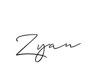 Allison_Script is a professional signature style that is perfect for those who want to add a touch of class to their signature. It is also a great choice for those who want to make their signature more unique. Get Zyan name to fancy signature for free. Zyan signature style 2 images and pictures png