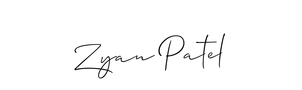 How to make Zyan Patel signature? Allison_Script is a professional autograph style. Create handwritten signature for Zyan Patel name. Zyan Patel signature style 2 images and pictures png