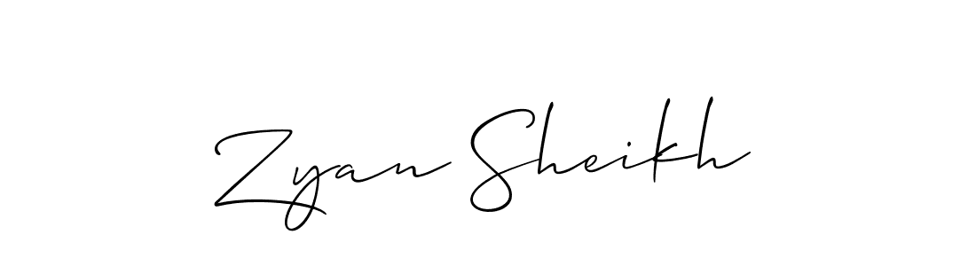 How to Draw Zyan Sheikh signature style? Allison_Script is a latest design signature styles for name Zyan Sheikh. Zyan Sheikh signature style 2 images and pictures png