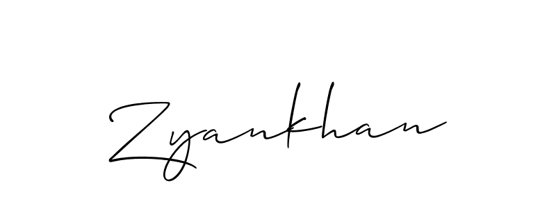 Similarly Allison_Script is the best handwritten signature design. Signature creator online .You can use it as an online autograph creator for name Zyankhan. Zyankhan signature style 2 images and pictures png