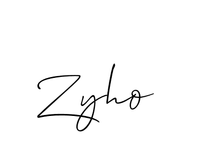 How to Draw Zyho signature style? Allison_Script is a latest design signature styles for name Zyho. Zyho signature style 2 images and pictures png