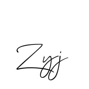 Best and Professional Signature Style for Zyj. Allison_Script Best Signature Style Collection. Zyj signature style 2 images and pictures png