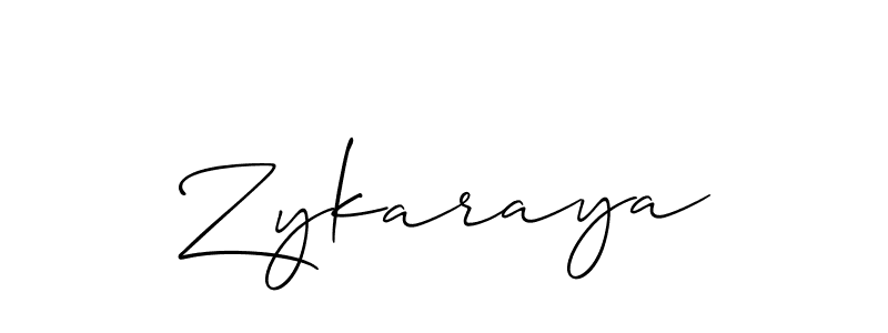 How to make Zykaraya name signature. Use Allison_Script style for creating short signs online. This is the latest handwritten sign. Zykaraya signature style 2 images and pictures png