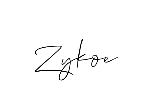 Best and Professional Signature Style for Zykoe. Allison_Script Best Signature Style Collection. Zykoe signature style 2 images and pictures png