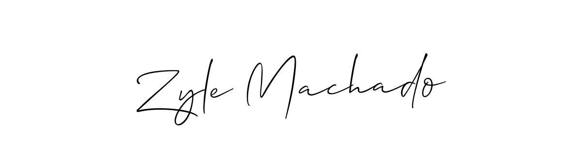 Also we have Zyle Machado name is the best signature style. Create professional handwritten signature collection using Allison_Script autograph style. Zyle Machado signature style 2 images and pictures png