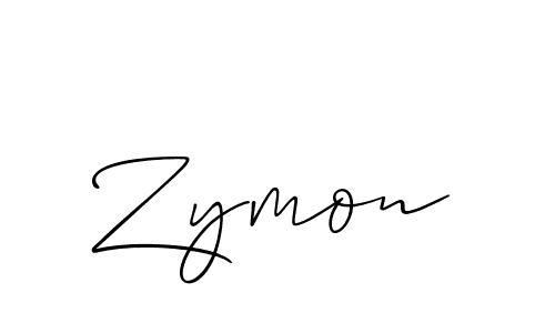 How to make Zymon signature? Allison_Script is a professional autograph style. Create handwritten signature for Zymon name. Zymon signature style 2 images and pictures png