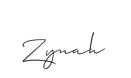 Zynah stylish signature style. Best Handwritten Sign (Allison_Script) for my name. Handwritten Signature Collection Ideas for my name Zynah. Zynah signature style 2 images and pictures png